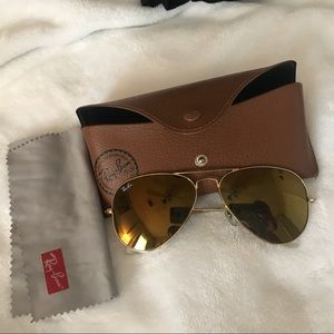 Ray ban reflective aviators